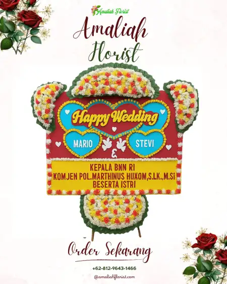Papan Bunga Pernikahan Delik